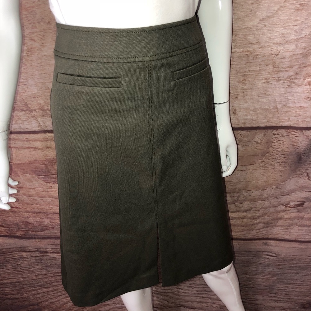 Loft Ann Taylor Pencil Skirt Size 4 Green Pockets